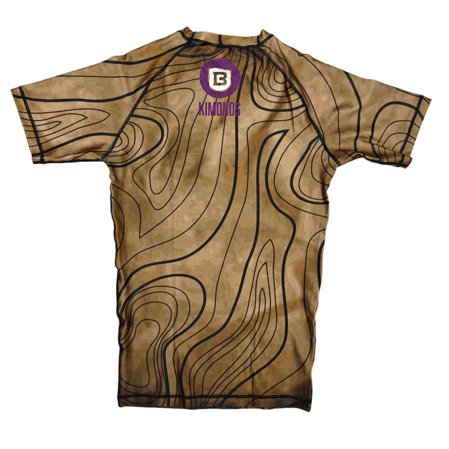 BJJ NoGI Grappling Rashguard: Brown Topo