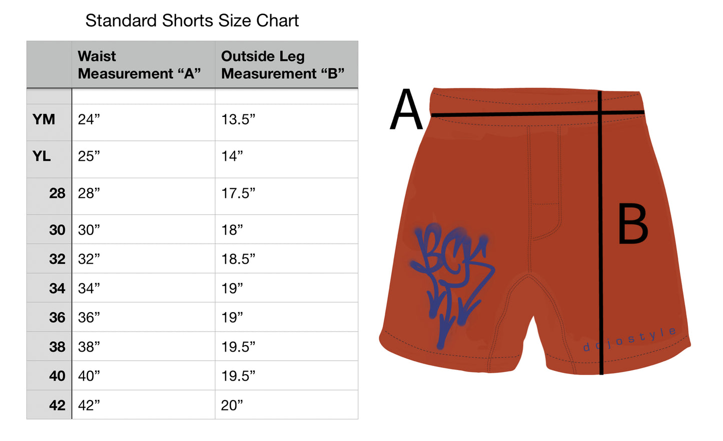 BJJ NoGi Grappling Short: Space