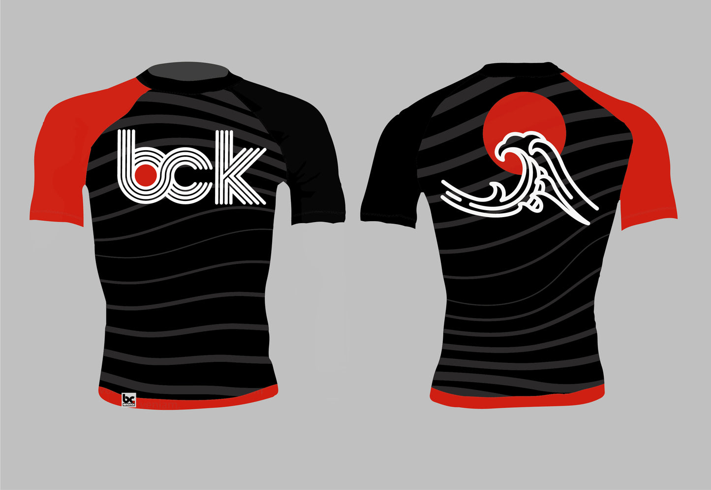 BJJ NoGi Grappling Rashguard: The Wave