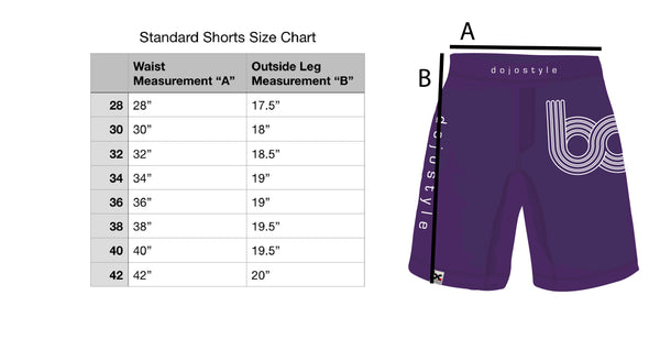 Standard Shorts - Plum and White