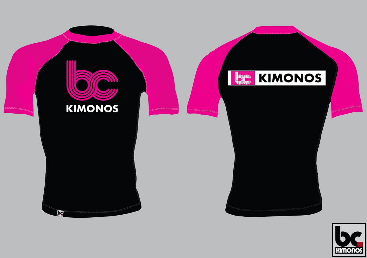 Pink Emblem Rashguard Set Pink V2 Rashguard – BCKimonos