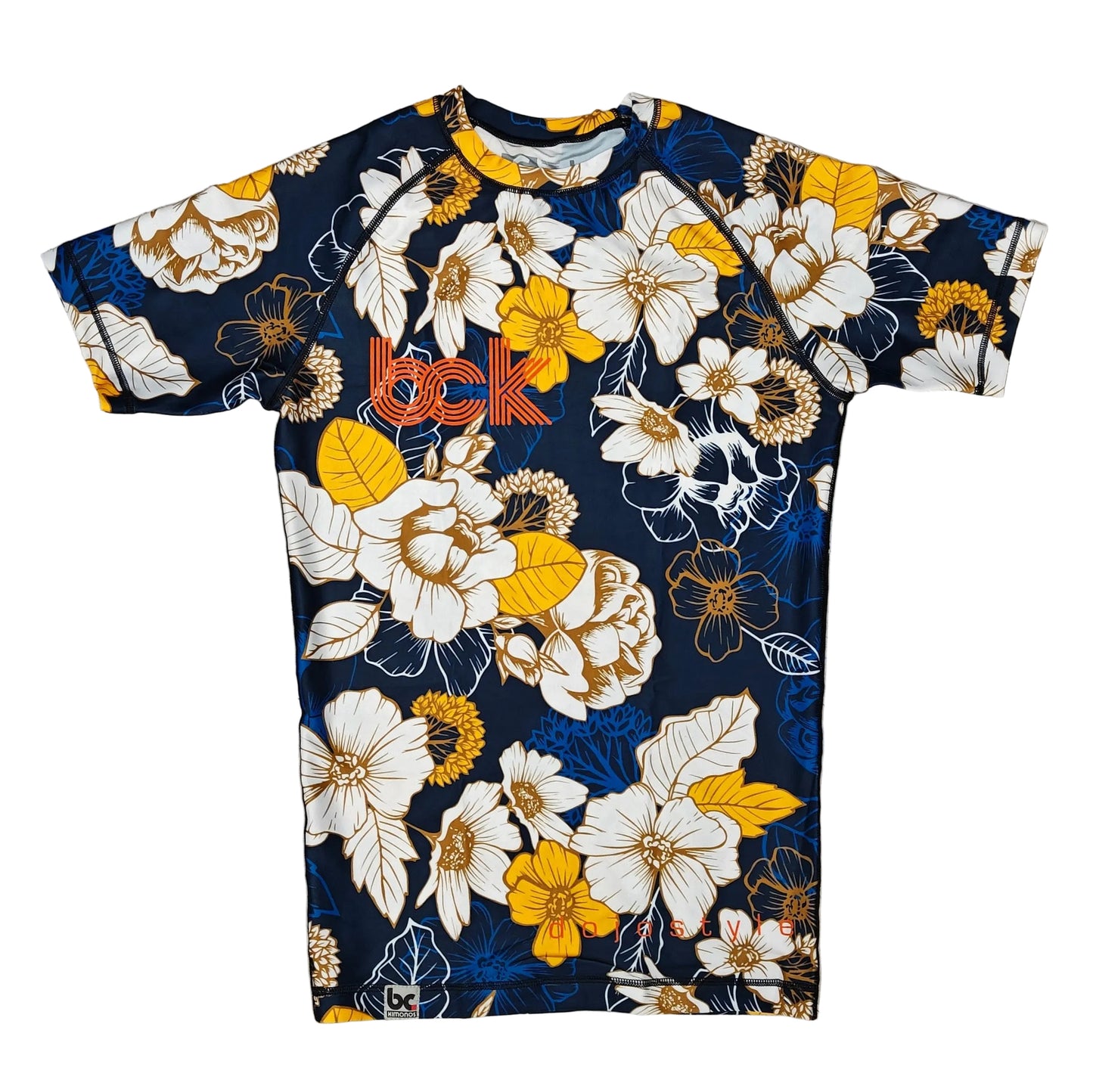 BJJ NoGI Grappling Rash Guard: Flowers V2