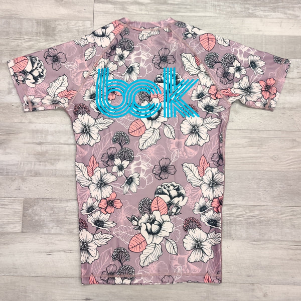 Flowers Short Sleeve Rashguard