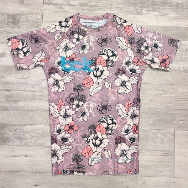 Flowers Short Sleeve Rashguard