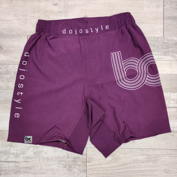 Standard Shorts - Plum and White