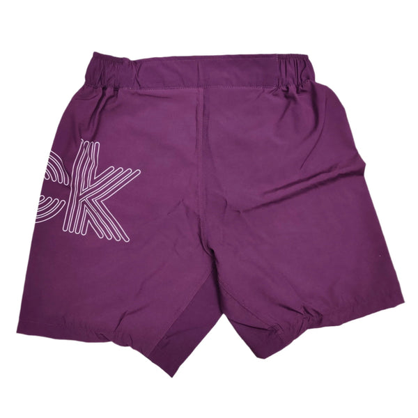 Standard Shorts - Plum and White