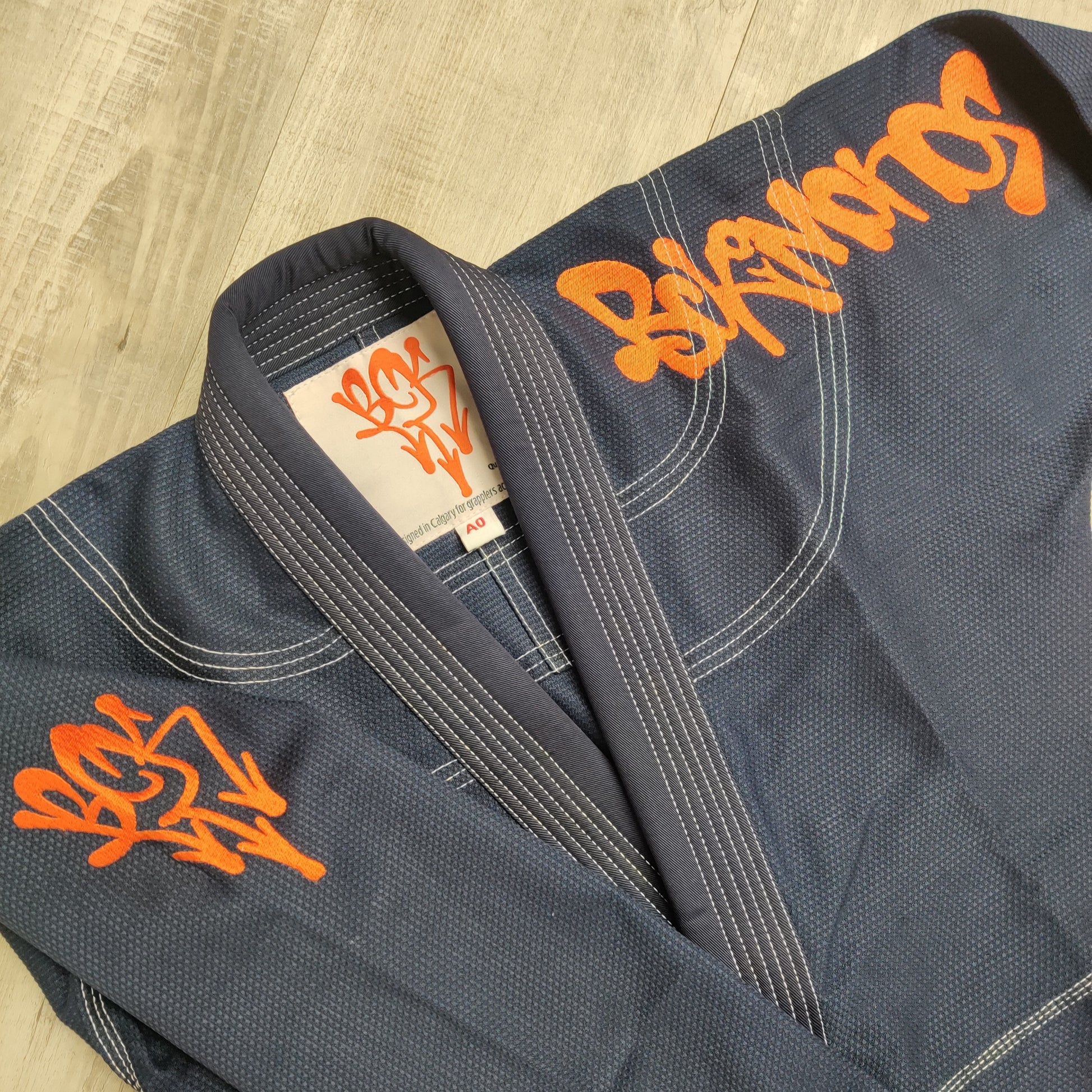 Limited Edition Brazilian Jiu Jitsu  custom Gi top close up