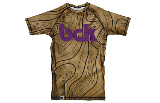 BJJ NoGI Grappling Rashguard: Brown Topo