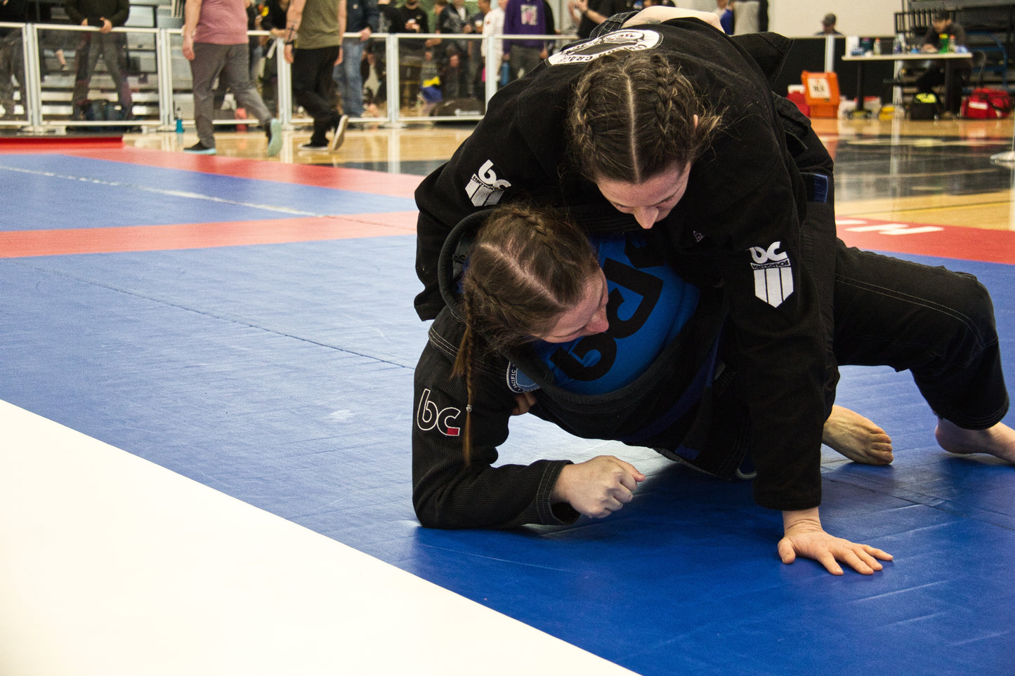 Black Brazilian Jiu Jitsu Gi in action at a competition.