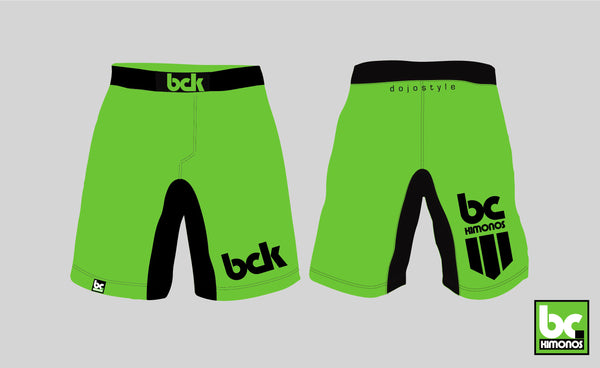 Dojostyle SHORT Grappling Shorts - Florescent green